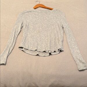 American Eagle Outfitters Gray Ribbed Sweater